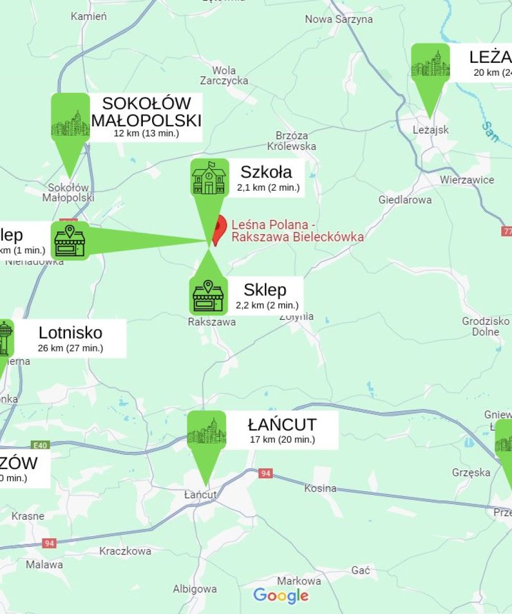 Mapka okolicy osiedle Leśna Polana